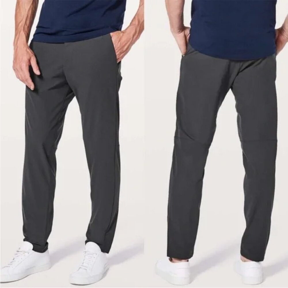 Lululemon Commission Pants Men’s Grey Stretch Tech Slim‎ Ankle Fit